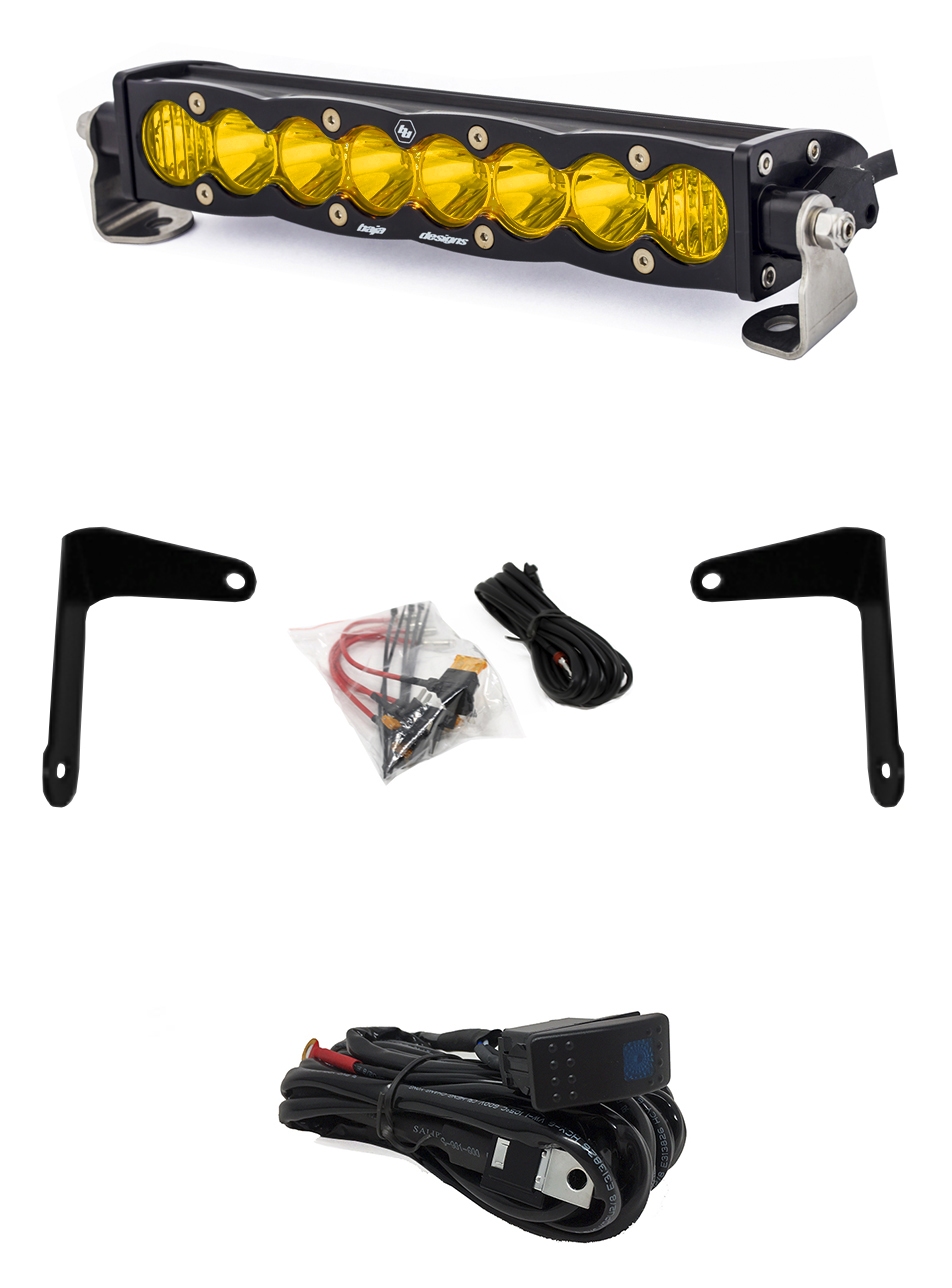 can_am_x3_shock_mount_kit_w10_in_s8_light_bar_baja_designs.jpg Baja Designs Shock Mount Kit With 10" S8 Light Bar Can-Am Maverick X3 2017-2021 - Image 1