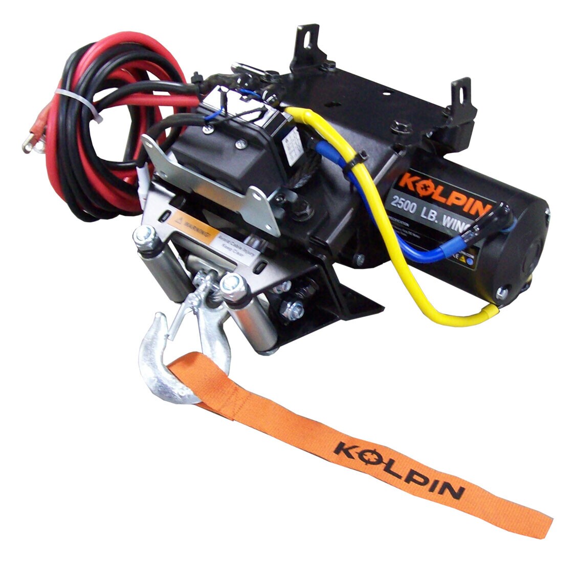 kolpin_outdoors_quick_mount_winch_kit2500_hon.jpg Kolpin Outdoors Quick Mount Steel Cable Winch 2500lb Honda TRX420 / 500 / 520 2014-2024 - Image 1