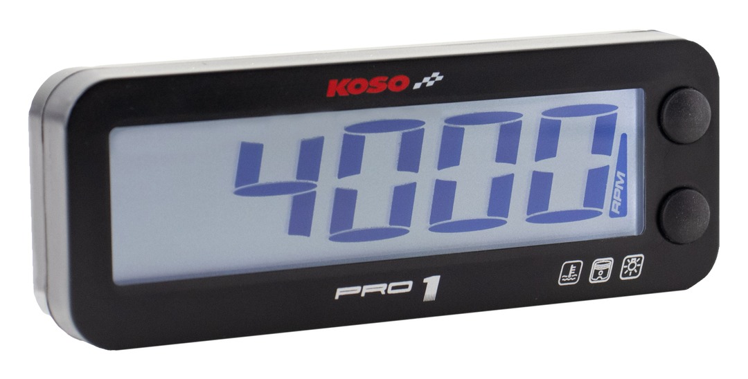 koso_pro1_universal_tachometer_and_temperature_meter.jpg Koso Pro 1 Universal Tachometer And Temperature Meter - Image 1