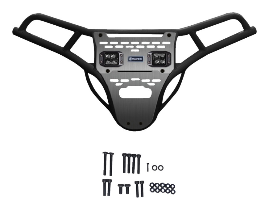 ravek_front_bumperand_skid_platew_lights_polaris_rzrxp100020242025.jpg Ravek Front Bumper and Skid Plate w/Lights Polaris RZR XP 1000 2024-2026 - Image 1