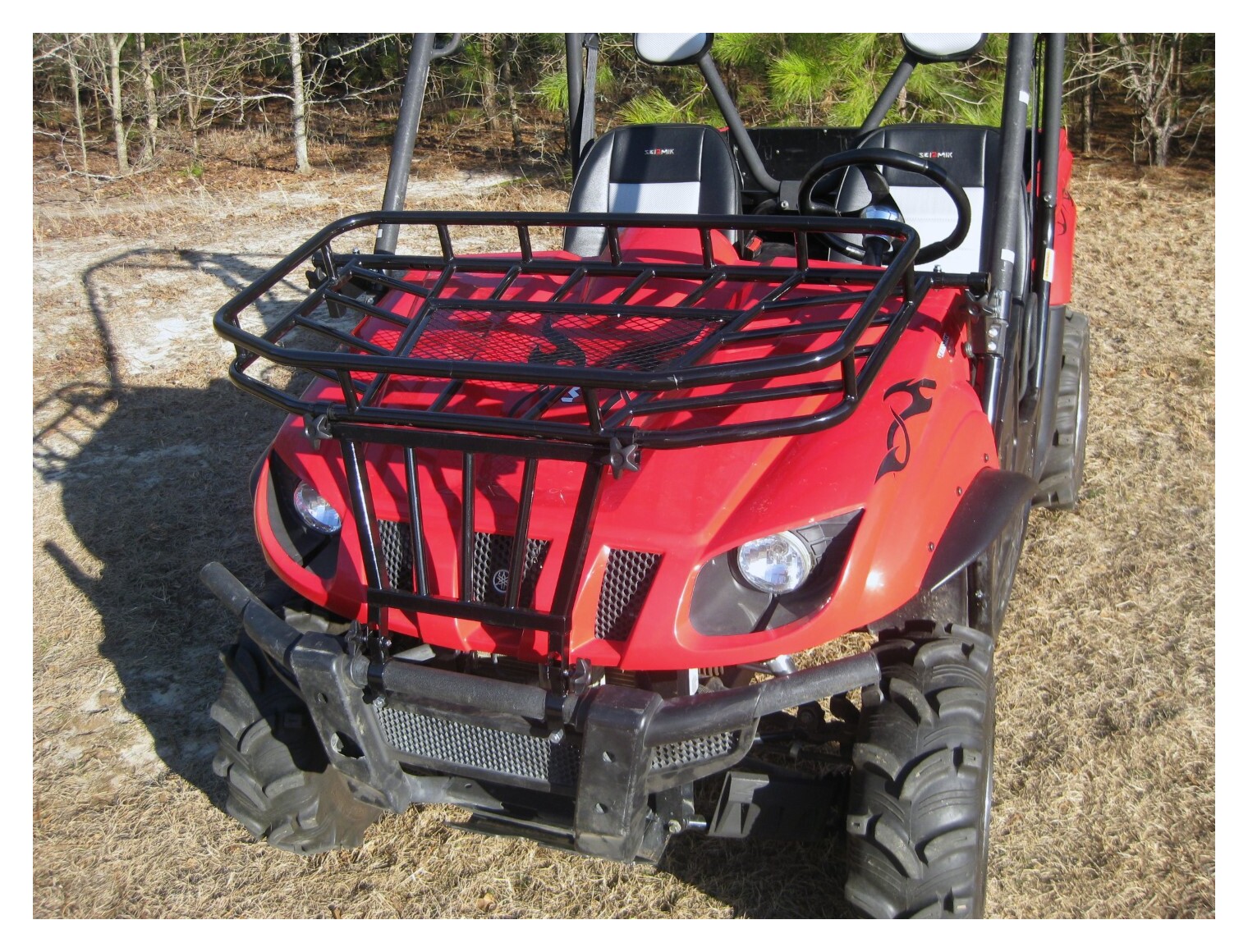seizmik_brush_guard_and_hood_rack.jpg Seizmik Brush Guard And Hood Rack Yamaha Rhino 450 / 700 2006-2013 - Image 1