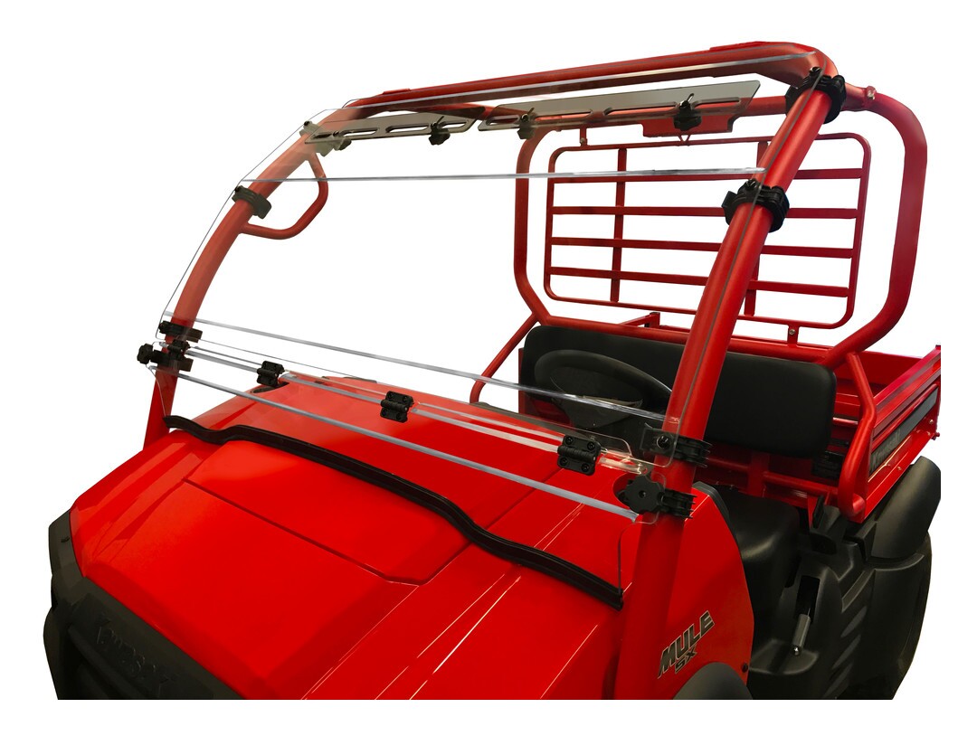 spike_full_folding_windshield_kawasaki_mule_sx20172022.jpg Spike Full Folding Windshield Kawasaki Mule SX 2017-2025 - Image 1