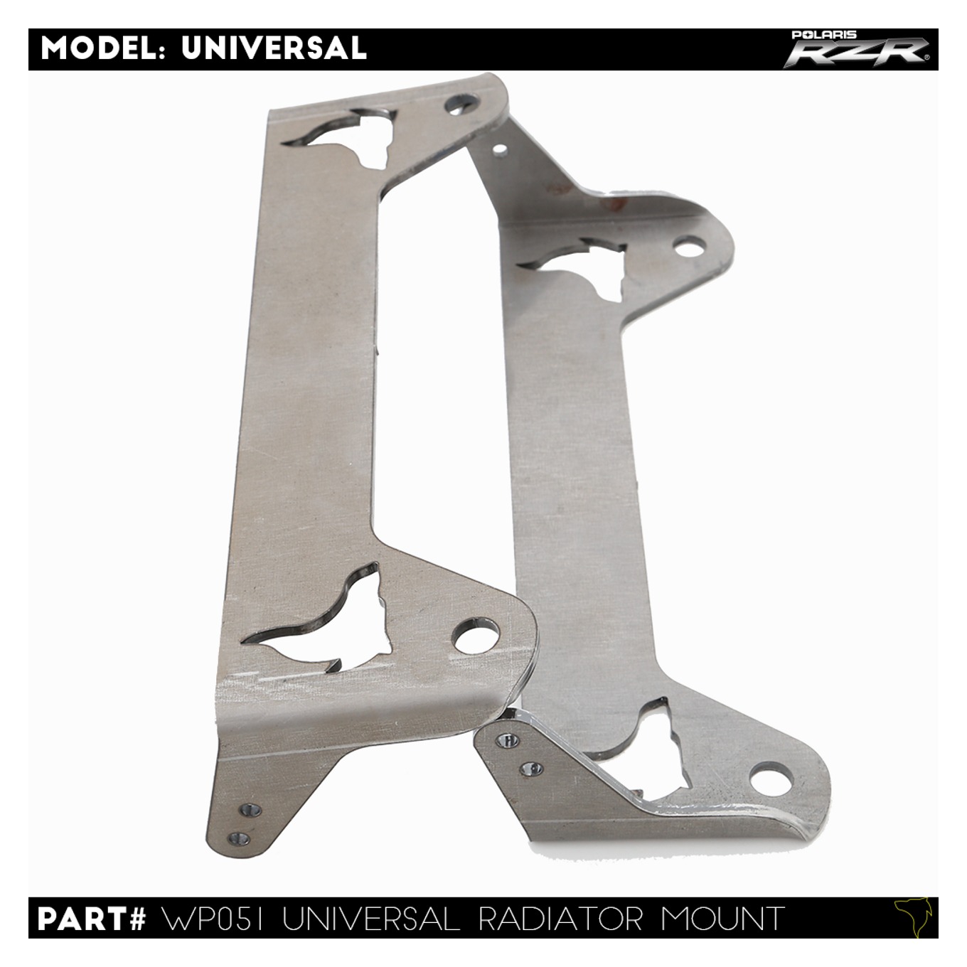 utv_wolfpack_radiator_mount_relocation_brackets_rear_cage_mount.jpg UTV Wolfpack Radiator Mount Relocation Brackets/ Rear Cage Mount Polaris RZR XP 1000 - Image 1
