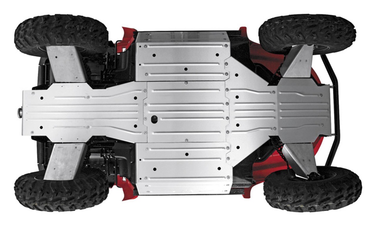 warn_body_armor_skid_plate_kit_can_am_aluminum.jpg Warn Body Armor Skid Plate Kit Can Am Maverick 1000 XRS 2013 - Image 1