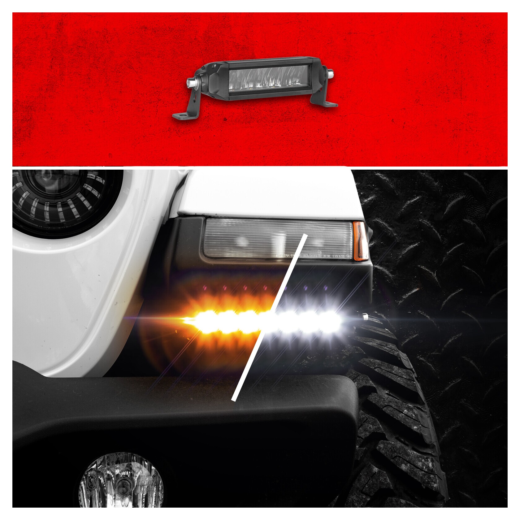 xkglow_razor_light_bar_fog_strobe_combo_without_harness.jpg XKGlow Razor Fog / Strobe Combo Light Bar - Image 1